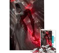 Puzzle 1000 pièces pour Adultes Ange Sanglant avec épée dans Une cathédrale Jeu Difficile et Stimulant pour Toute la Famille à partir de 14 Ans 50x75cm