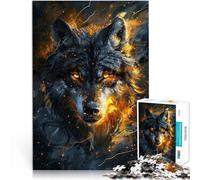 Puzzle 1000 pièces pour Adultes Animal Loup majestueux Jeux éducatifs Décoration d'intérieur Idées Cadeaux 75x50cm
