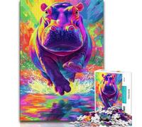 Puzzle 1000 pièces pour Adultes Animal Rhinocéros 1000 pièces, activité familiale Amusante à la Maison, Cadeau d'anniversaire, Cadeaux de Voyage (Taille 38x26cm)