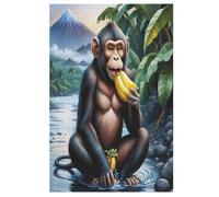 Puzzle 1000 Pièces pour Adultes, Animal Singe, Puzzle pour Adultes Et Enfants, Puzzles en Bois, Cadeaux pour Adultes (78×53cm)