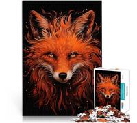Puzzle 1000 pièces pour Adultes Animaux à tête de Renard Compétition de Vitesse Manuelle Renforcer l'amour Entre Les Couples 38x26cm