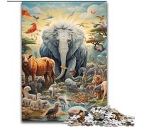 Puzzle 1000 pièces pour Adultes, Animaux africains, Jeu interactif Familial, décoration d'intérieur à Faire soi-même, défi cérébral, Cadeau (Taille : 26x38cm)