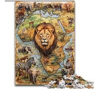 Puzzle 1000 pièces pour Adultes, Animaux africains, Jouets éducatifs, idéal comme Cadeau pour Toute la Famille, à partir de 14 Ans (Taille 50x75cm)