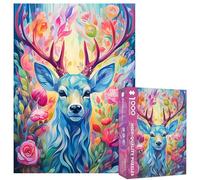 Puzzle 1000 Pièces pour Adultes Animaux Chevreuil Puzzle 1000 Pièces Fantastique Puzzles 1000 Pièces, Puzzle de Peinture à l'Huile1000 Pièces Jeu Éducatif - Puzzle Décoration pour Adolescents et