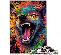 Puzzle 1000 pièces pour Adultes Animaux Chiens colorés Jeu Familial pour et 26x38 cm décoration d'intérieur Unique et Cadeaux adapté aux Adolescents de 14 Ans et Plus