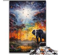 Puzzle 1000 pièces pour Adultes, Animaux d'Afrique, Jeu de réflexion pour Adolescents, pour Une soirée de Jeux en Famille (Taille : 26x38cm)