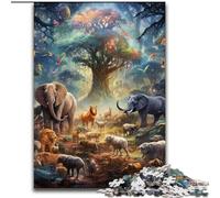 Puzzle 1000 pièces pour Adultes Animaux d'Afrique Jeu interactif Familial, idéal pour Les Adolescents, Cadeau Casse-tête (Taille : 26x38cm)