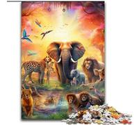 Puzzle 1000 pièces pour Adultes Animaux d'Afrique Jeu interactif Familial, idéal pour Les Adolescents, Cadeau Casse-tête (Taille : 26x38cm)
