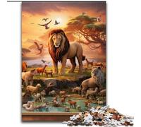 Puzzle 1000 pièces pour Adultes, Animaux d'Afrique, pour Adolescents, soirée Jeux en Famille, idée Cadeau stimulante (Taille : 26x38cm)
