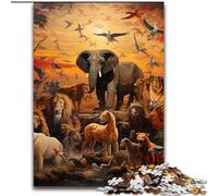 Puzzle 1000 pièces pour Adultes Animaux d'Afrique Puzzle Adulte Jeu Cadeau Famille Jeu Interactif Défi Cérébral Cadeau (Taille : 50x75cm)