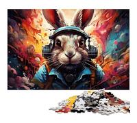 Puzzle 1000 pièces pour Adultes Animaux dans Un Univers coloré Amusant en Famille avec Affiche et fiche de Questions réponses Assorties (75 x 50 cm)