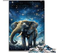 Puzzle 1000 pièces pour Adultes, Animaux fantastiques, éléphants, en Bois, Cadeau pour Hommes et Femmes, idéal pour Tous Les Jours et Occasions spéciales, 1000 pièces(50x75cm)