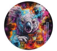 Puzzle 1000 pièces pour Adultes, Animaux Koalas, Rond, Jouet, Cadeau, éducatif, intellectuel, décompressant, Amusant, Jeu Familial (67,5 x 67,5 cm)