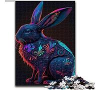 Puzzle 1000 pièces pour Adultes, Animaux, Lapins, en Bois, Casse-tête Stimulant pour Adolescents, soirée de Jeux en Famille, 1000 pièces(50x75cm)