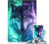 Puzzle 1000 pièces pour Adultes Anime Loup Mystique Jouets Jeux éducatifs Soulagement du Stress Super Cadeau 52x38cm