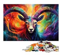 Puzzle 1000 pièces pour Adultes Antilope Oryx aux Couleurs Vives Jeu éducatif défi Jouet Illustration Cadeau 1000 pièces (38 x 26 cm)