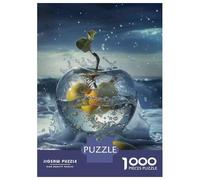 Puzzle 1000 Pièces pour Adultes Apple in Water with Splash Effect Puzzle Casse-tête Difficile, Idéal comme Cadeau pour Toute La Famille 38x26cm/1000pcs