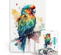 Puzzle 1000 pièces pour Adultes Aquarelle de Perroquet pour Le Jeu éducatif Challenge Toy Cadeau d'anniversaire 75x50cm