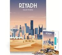 Puzzle 1000 pièces pour Adultes, Arabie Saoudite, Décoration soignée, Jeu de Construction, Jeu de Paix, Cadeau d'anniversaire (38x26cm)