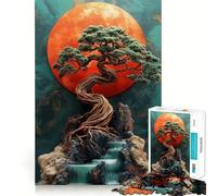 Puzzle 1000 pièces pour Adultes,Arbre bonsaï avec Cascade,Jeu d'articulation Pointue,Jouet de résolution de problèmes,Moment de détente et de Divertissement,décoration de Noël (38x26cm)