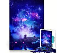 Puzzle 1000 pièces pour Adultes Arbre céleste Lumineux Jeu de réflexion Amusant et créatif Cadeau d'anniversaire (38x52cm)