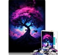 Puzzle 1000 pièces pour Adultes Arbre de Vie, Aide Le Cerveau à exercer, Jouets addictifs pour cultiver la Patience, Cadeau d'anniversaire (38x26cm)