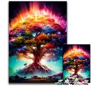 Puzzle 1000 pièces pour Adultes Arbre de Vie Cosmique Puzzles Difficiles pour Adultes Parfait pour Les Adolescents et la décoration intérieure 26x38cm/10,23x14,96 Pouces