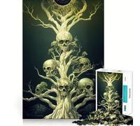 Puzzle 1000 pièces pour Adultes Arbre de Vie et de Mort, Assemblage Parfait, Jeu de réflexion Artistique, Cadeau, Jeu Lent, décoration Murale de Noël (38x26cm)