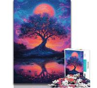 Puzzle 1000 pièces pour Adultes Arbre de Vie, Jouets éducatifs et éducatifs pour la Famille, renforce l'amour Entre Les Couples, 38x26cm