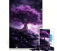 Puzzle 1000 pièces pour Adultes,Arbre Fantastique en Fleurs de Cerisier,découpe précise,Jeu de réflexion et de détente,Cadeau Artistique de Noël (50x75cm)