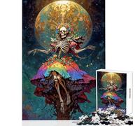 Puzzle 1000 pièces pour Adultes Arc-en-Ciel Santa Muerte Jeu Pratique Défi Difficile Décoration intérieure Jouet Cadeau d'anniversaire (38x26cm)