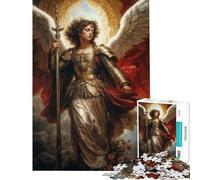 Puzzle 1000 pièces pour Adultes Archange Raphaël Puzzle 1000 pièces Jeu Anti-Stress Cadeau d'anniversaire Jeu Stimulant (50x75cm)