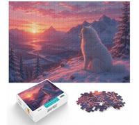 Puzzle 1000 pièces pour Adultes, Arctic Fox Watching Sunset | Pour les amateurs de puzzles patients : ce puzzle 1000 pièces adulte convient aux amateurs d'images détaillées.