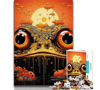 Puzzle 1000 pièces pour Adultes Art Animal Grenouille 1000 pièces pour Adolescents renforce l'amour Entre Les Couples pour Les 14 Ans et Plus 75x50cm