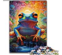 Puzzle 1000 pièces pour Adultes Art Animal Grenouille Puzzle pour s'amuser en Famille Parfait pour Les Vacances, Les soirées de Jeux interactives (Taille : 50x75cm)