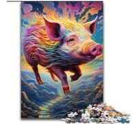 Puzzle 1000 pièces pour Adultes, Art Animalier, Cochon, Jeu interactif Familial, décoration d'intérieur à Faire soi-même, défi cérébral, Cadeau (Taille : 26x38cm)
