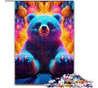Puzzle 1000 pièces pour Adultes, Art Animalier, Ours, Jeu interactif Familial, décoration d'intérieur à Faire soi-même, défi cérébral, Cadeau (Taille : 26x38cm)