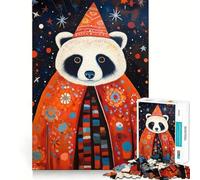 Puzzle 1000 pièces pour Adultes, Art Animalier Tribal, Panda, découpe Nette, Jeu de Concentration, Cadeau, Jeu pour Passer Le Temps, scène de Noël (50x75cm)