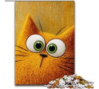 Puzzle 1000 pièces pour Adultes Art Cat en Bois, pour Noël et Le Nouvel an, Taille 50x75cm, pour Un Jeu interactif en Famille