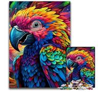 Puzzle 1000 pièces pour Adultes, Art coloré, Perroquet, Puzzle pour Adultes, Jeu interactif Familial, défi cérébral, Cadeau 26x38cm / 10,23x14,96 Pouces