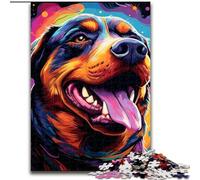 Puzzle 1000 pièces pour Adultes, Art coloré, Rottweiler, Puzzle 1000 pièces, Jeu interactif Familial, Casse-tête, Jouet éducatif (Taille 50x75cm)