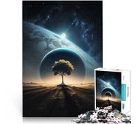 Puzzle 1000 pièces pour Adultes Art de la Solitude interstellaire Jeu Familial pour et Liste de souhaits avec Le Père Noël 52x38cm