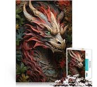 Puzzle 1000 pièces pour Adultes Art des Dragons Jouet éducatif intellectuel décompressant Améliorer la mémoire 38x26cm