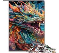 Puzzle 1000 pièces pour Adultes Art Dragons Volants Puzzle pour s'amuser en Famille Parfait pour Les Vacances, Les soirées de Jeux interactives (Taille : 50x75cm)