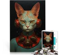 Puzzle 1000 pièces pour Adultes Art du Chat Jouets addictifs pour Le défi de l'intelligence cérébrale Cadeau Amusant 75x50cm