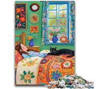 Puzzle 1000 pièces pour Adultes, Art du Chat, Jouets éducatifs, Jeux familiaux, renforce l'amour Entre Couples, 26x38cm