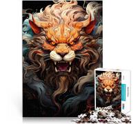 Puzzle 1000 pièces pour Adultes Art du Lion Jouets addictifs pour Le défi de l'intelligence cérébrale décoration Murale 75x50cm