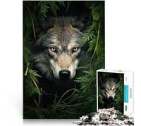 Puzzle 1000 pièces pour Adultes Art du Loup Aidez Le Cerveau à exercer des Jouets addictifs pour cultiver la Patience Bon Cadeau 38x26cm