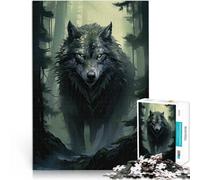 Puzzle 1000 pièces pour Adultes Art du Loup Jouets addictifs pour Le défi de l'intelligence cérébrale décoration Murale 75x50cm