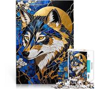 Puzzle 1000 pièces pour Adultes Art du Loup Jouets addictifs pour Le défi de l'intelligence cérébrale décoration Murale 75x50cm
